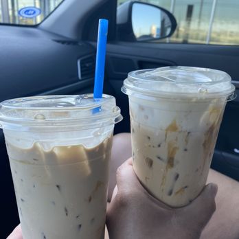 Dutch Bros Coffee - Golden Eagle and Caramel Pumpkin Brûlée - Juice Bars & Smoothies Near Me - San Antonio, Texas