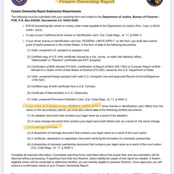 Ammo Bros - My image to them of the current DOJ website. They couldn't provide anything to the contrary. - Sporting Goods Near Me - Ontario, California