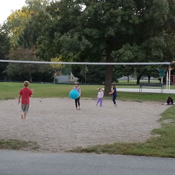 Leonard Park - Little ones playing volleyball with beach ball. - Parks Near Me - Speedway, Indiana