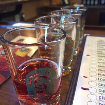 Woodchuck Hard Cidery - Lineup of my samples - Cideries Near Me - Middlebury, Vermont Woodchuck Hard Cidery - Lineup of my samples - Cideries Near Me - Middlebury, Vermont