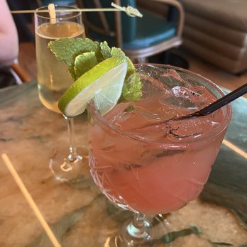 Lee's - Champagne cocktail and watermelon sangria - Cocktail Bars Near Me - Houston, Texas
