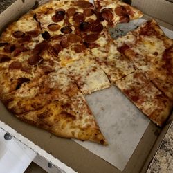 Mister Pizza - Grover Cleveland Hwy - 1/2 cheese, 1/2 pepperoni large pizza