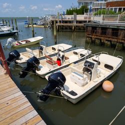 Scott's Dock - Our fleet of center console rentals offers a fantastic way to explore the water, with spacious layouts perfect for fishing trips, family out