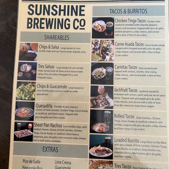 Sunshine Brewing Company - Mwnu - Mexican Near Me - Lake Mills, Wisconsin