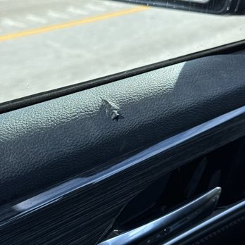 Texan Dodge Chrysler Jeep Ram - Puncture in the driver door that I had to prove wasn't there before. - Auto Repair Near Me - Humble, Texas Texan Dodge Chrysler Jeep Ram - Puncture in the driver door that I had to prove wasn't there before. - Auto Repair Near Me - Humble, Texas