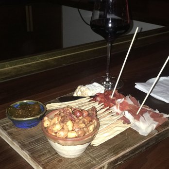Vintage Wine Bar - Shared a delightful cheese board with fig jam, sweet &spicy nut mix, prosciutto, chorizo, and goat cheese. - Wine Bars Near Me - Tulsa, Oklahoma Vintage Wine Bar - Shared a delightful cheese board with fig jam, sweet &spicy nut mix, prosciutto, chorizo, and goat cheese. - Wine Bars Near Me - Tulsa, Oklahoma