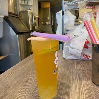 Ume Tea - Passion Fruit and Kumquat Tea w/ AloeAloe1,lm2,T300 - Coffee & Tea Near Me - Cupertino, California