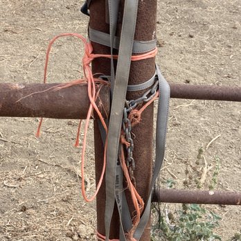 Canada Larga Ranch - "We can't weld right now. You know, fire season." Photo shows closure of pasture gate to street. - Horse Boarding Near Me - Ventura, California Canada Larga Ranch - "We can't weld right now. You know, fire season." Photo shows closure of pasture gate to street. - Horse Boarding Near Me - Ventura, California