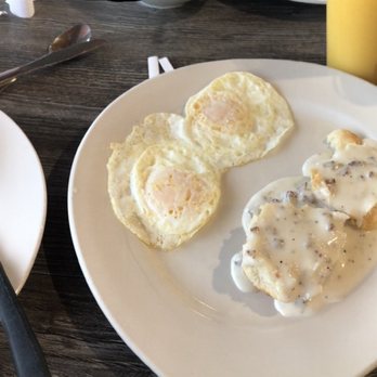 Pickles Americas Grill - Chicken fried chicken, 2 eggs, biscuits and gravy and a pancake! $11 - American Near Me - Moore, Oklahoma Pickles Americas Grill - Chicken fried chicken, 2 eggs, biscuits and gravy and a pancake! $11 - American Near Me - Moore, Oklahoma