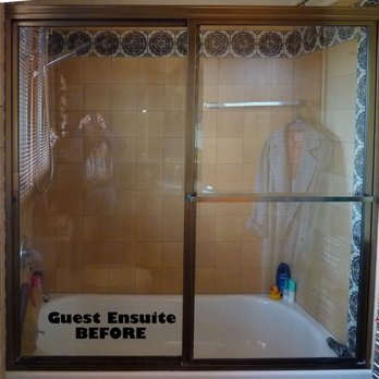 Exquisite Shower Doors - Try to figure out these BEFORE-&-AFTER photos ! The BEFORE photos ALL have anodized aluminum frames - Glass & Mirrors Near Me - Corona, California Exquisite Shower Doors - Try to figure out these BEFORE-&-AFTER photos ! The BEFORE photos ALL have anodized aluminum frames - Glass & Mirrors Near Me - Corona, California