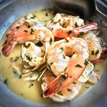 Carmelina's - GARLIC SHRIMP IN THE PAN: Sautéed with razor sliced garlic, extra virgin olive oil, lemon ($15) - Italian Near Me - Boston, Massachusetts Carmelina's - GARLIC SHRIMP IN THE PAN: Sautéed with razor sliced garlic, extra virgin olive oil, lemon ($15) - Italian Near Me - Boston, Massachusetts