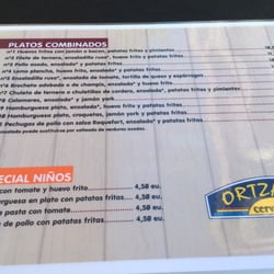 Ortzadar - Tabla de precios