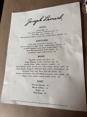 Menu photo 4 Joseph Leonard New York, NY Menu photo 4 Joseph Leonard New York, NY