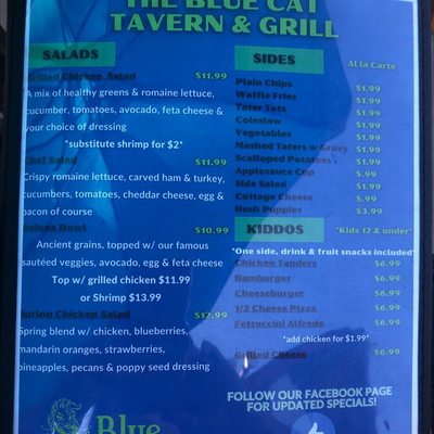 Menu photo 1 The Blue Cat Tavern And Grill Roach, MO