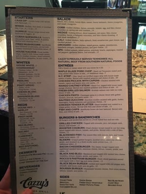 Menu photo 6 Cazzy's Corner Grill Knoxville, TN
