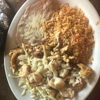 Los Vaqueros - Shrimp and Chicken Special - Mexican Near Me - Lake Toxaway, North Carolina
