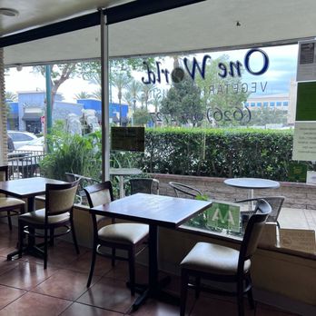 One Veg World - Great seating areas always . Front door view outside and there is so much peace coming into this restaurant. - Vegan Near Me - West Covina, California One Veg World - Great seating areas always . Front door view outside and there is so much peace coming into this restaurant. - Vegan Near Me - West Covina, California
