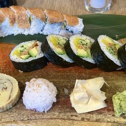 Gen Veg Futomaki and Sweet Pumpkin roll and Tamago egg Nigiri too!