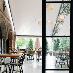 Covered outdoor terrace
