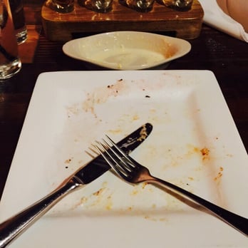 Broken Bit Steakhouse - This is how delicious our plates were!  Top Sirloin and Grilled Salmon. - Steakhouses Near Me - Quartz Hill, California