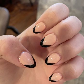 Enchanted Nail Salon - Black French dip - Nail Salons Near Me - Orange, California Enchanted Nail Salon - Black French dip - Nail Salons Near Me - Orange, California