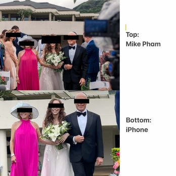 Mike Pham Photography - Note the difference in color of the pink dress (bottom is accurate). Also, note the equipment in the foreground of the "professional" one. - Event Photography Near Me Mike Pham Photography - Note the difference in color of the pink dress (bottom is accurate). Also, note the equipment in the foreground of the "professional" one. - Event Photography Near Me