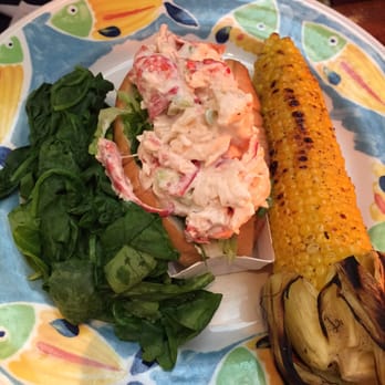 Coastal Flats - Lobster roll with side of steam spinach - Seafood Near Me - Fairfax, Virginia Coastal Flats - Lobster roll with side of steam spinach - Seafood Near Me - Fairfax, Virginia