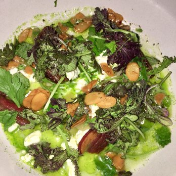 Outerlands - green garlic & lamb pancetta - New American Near Me - San Francisco, California