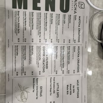 Maicha Matcha - Menu as of 09/2026 - Coffee & Tea Near Me - Arcadia, California Maicha Matcha - Menu as of 09/2026 - Coffee & Tea Near Me - Arcadia, California