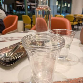 Srivari - Water served in plastic glasses for a fine dining restaurant - Vegetarian Near Me - Pleasanton, California Srivari - Water served in plastic glasses for a fine dining restaurant - Vegetarian Near Me - Pleasanton, California