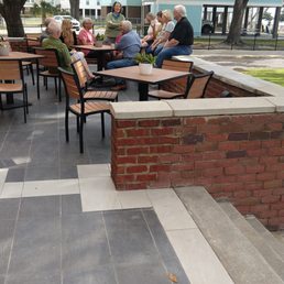 Gathering on the front patio
