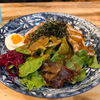 Yama Cafe - Pork Belly with salad - Cafes Near Me - Vancouver, British Columbia Yama Cafe - Pork Belly with salad - Cafes Near Me - Vancouver, British Columbia