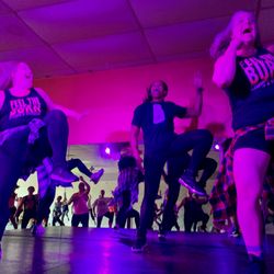 Studio Z Fitness - 3 of our instructors leading class:Amber, Ashley & Danuta