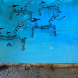 The pool before the work out begins.