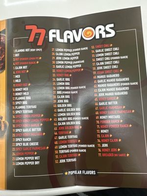 Menu photo 1 77 flavors Austell, GA Menu photo 1 77 flavors Austell, GA