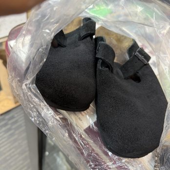 Olympic Shoe Repair - Black suede Birkenstocks - Shoe Repair Near Me - New York, New York Olympic Shoe Repair - Black suede Birkenstocks - Shoe Repair Near Me - New York, New York