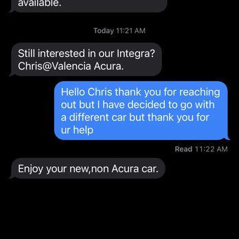 Valencia Acura - Text thread . - Car Dealers Near Me - Valencia, California Valencia Acura - Text thread . - Car Dealers Near Me - Valencia, California