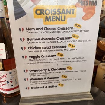 The Bistro Queen Creek - Croissant Menu - May 2026 - Wine Bars Near Me - Queen Creek, Arizona The Bistro Queen Creek - Croissant Menu - May 2026 - Wine Bars Near Me - Queen Creek, Arizona