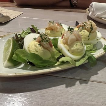 Monkeypod Kitchen by Merriman - Lobster deviled eggs - New American Near Me - Kihei, Hawaii Monkeypod Kitchen by Merriman - Lobster deviled eggs - New American Near Me - Kihei, Hawaii