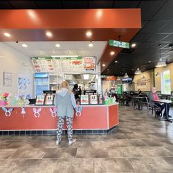 Front counter to order food.