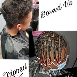 A beautiful work of art!
He has individual plats. #naturalhair #individuals