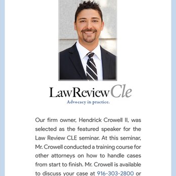 Crowell Law Offices - Personal Injury Law Near Me - Sacramento, California Crowell Law Offices - Personal Injury Law Near Me - Sacramento, California