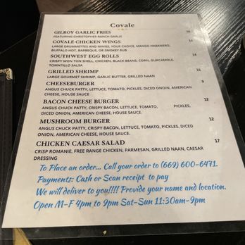 Covale Taproom - Menu - Beer Bar Near Me - Gilroy, California