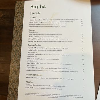 Siṃha Indian Kitchen & Bar - Indian Near Me - Providence, Rhode Island