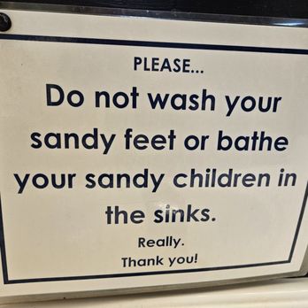 Tides Restaurant & Pub - Sign in the women's restroom - Seafood Near Me - Nahant, Massachusetts Tides Restaurant & Pub - Sign in the women's restroom - Seafood Near Me - Nahant, Massachusetts