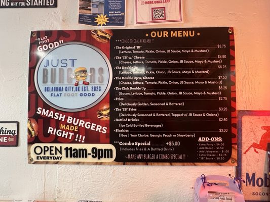 Menu photo 1 Just Burgers Oklahoma City, OK Menu photo 1 Just Burgers Oklahoma City, OK