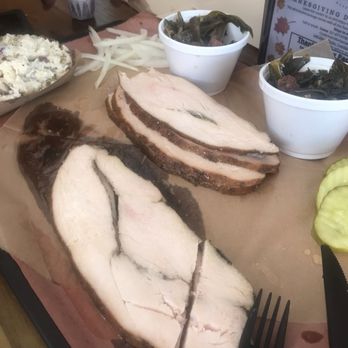 Crydermans Barbecue - Smoked Turkey Breast, collard greens, and potato salad. - Barbeque Near Me - Cocoa, Florida