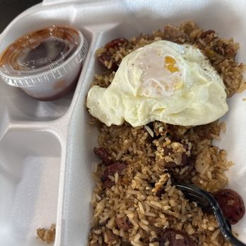 Brisket & Rice - BBQ Fried Rice with egg on top - Barbeque Near Me - Houston, Texas Brisket & Rice - BBQ Fried Rice with egg on top - Barbeque Near Me - Houston, Texas