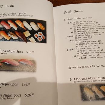 Sushi Jin - Menu 1of5 (2/19/19) - Japanese Near Me - Vancouver, British Columbia