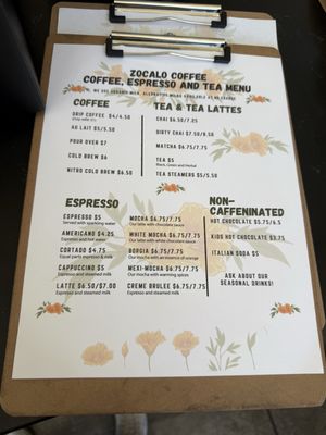 Menu photo 2 Zocalo Coffee San Francisco, CA Menu photo 2 Zocalo Coffee San Francisco, CA